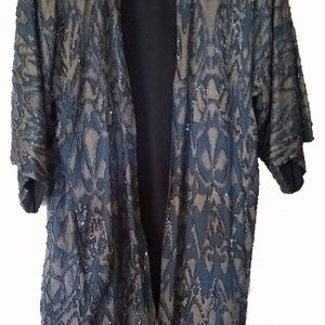 Balinese Coat - Elegant, Hand-beaded, hand-dyed